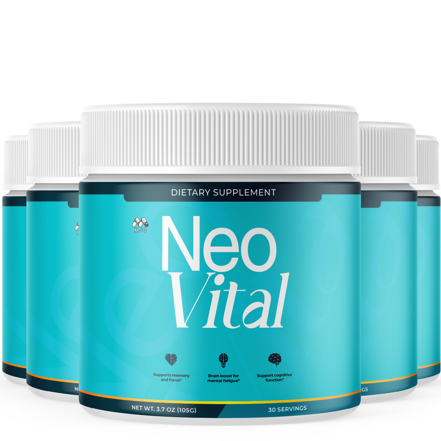 (5 Pack) Neo Vital Powder Advanced Brain Supplement NeoVital 150 Servings