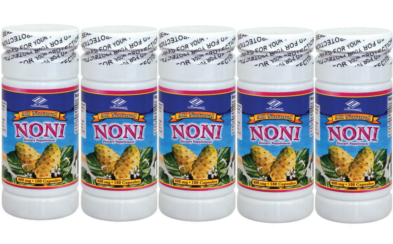 5 x Noni 400mg =900 Capsules All Natural!