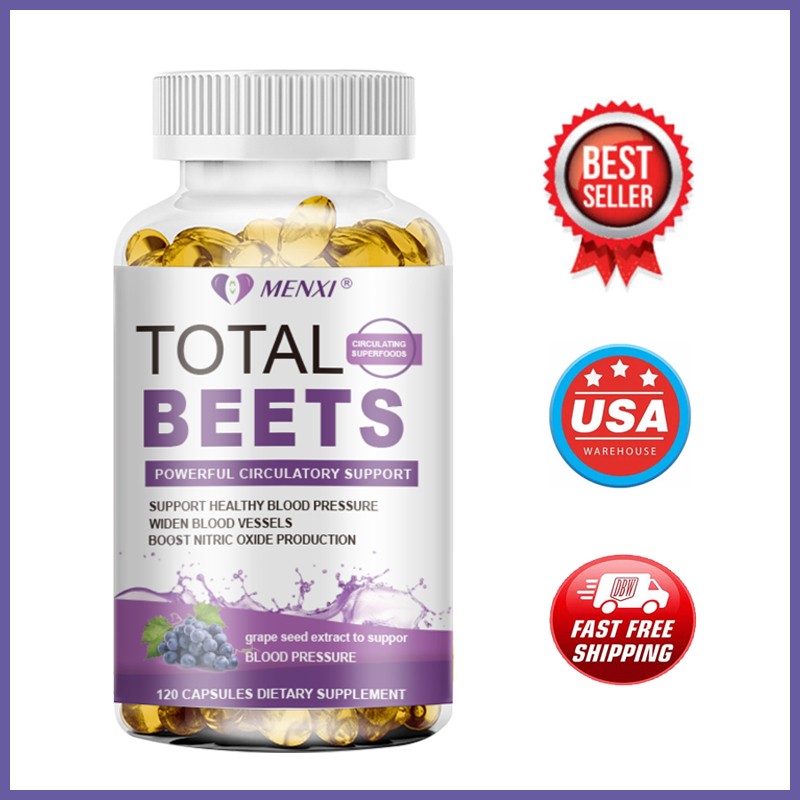 Total Beets Circulation Superfood Beet Root with Blood Pressure Support 120 Caps