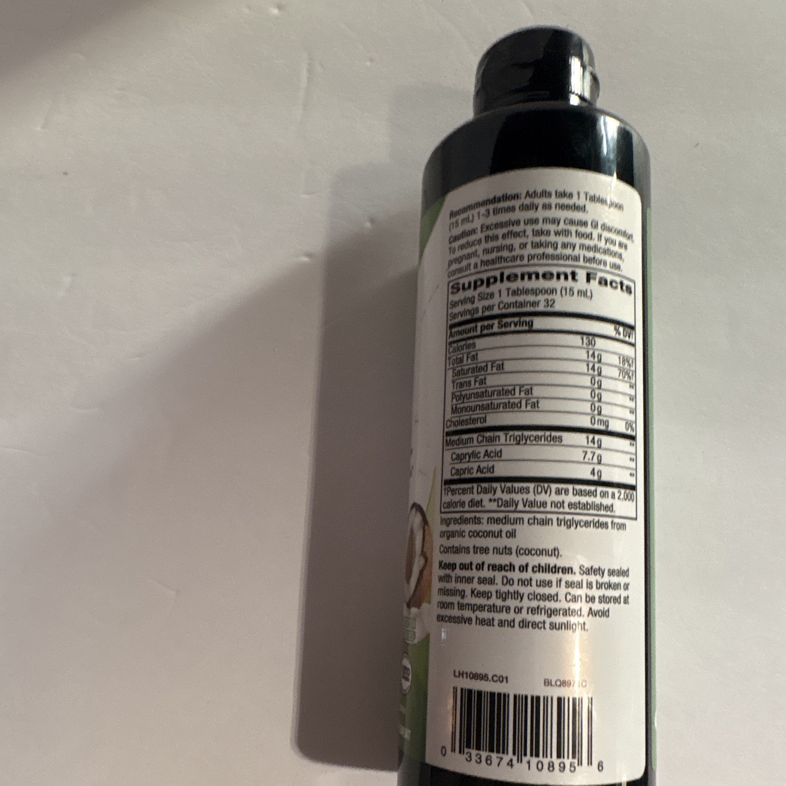 Nature’s Way Organic MCT Oil 16 fl oz (480 mL) Unflavored Energy Support