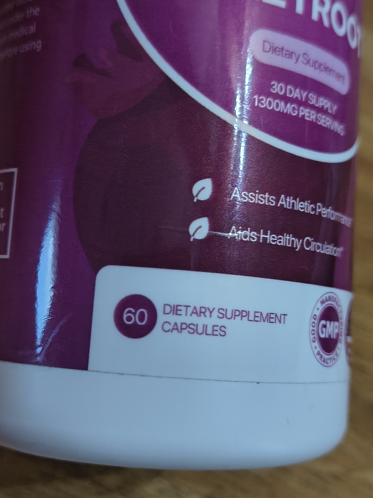 Rosabella Organic Beetroot 1300mg Capsules 60 Count for Athletic Performance
