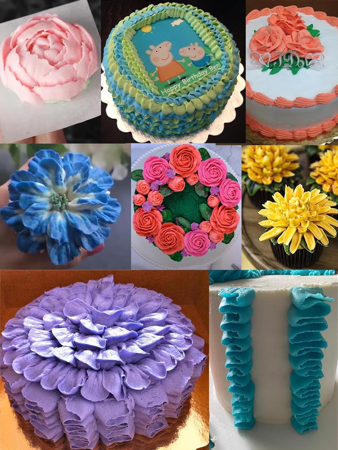 Flower & Leaf Piping Tips Set, 79, 81, 104, 123, 124, 125, 126, 127,352 Tip for