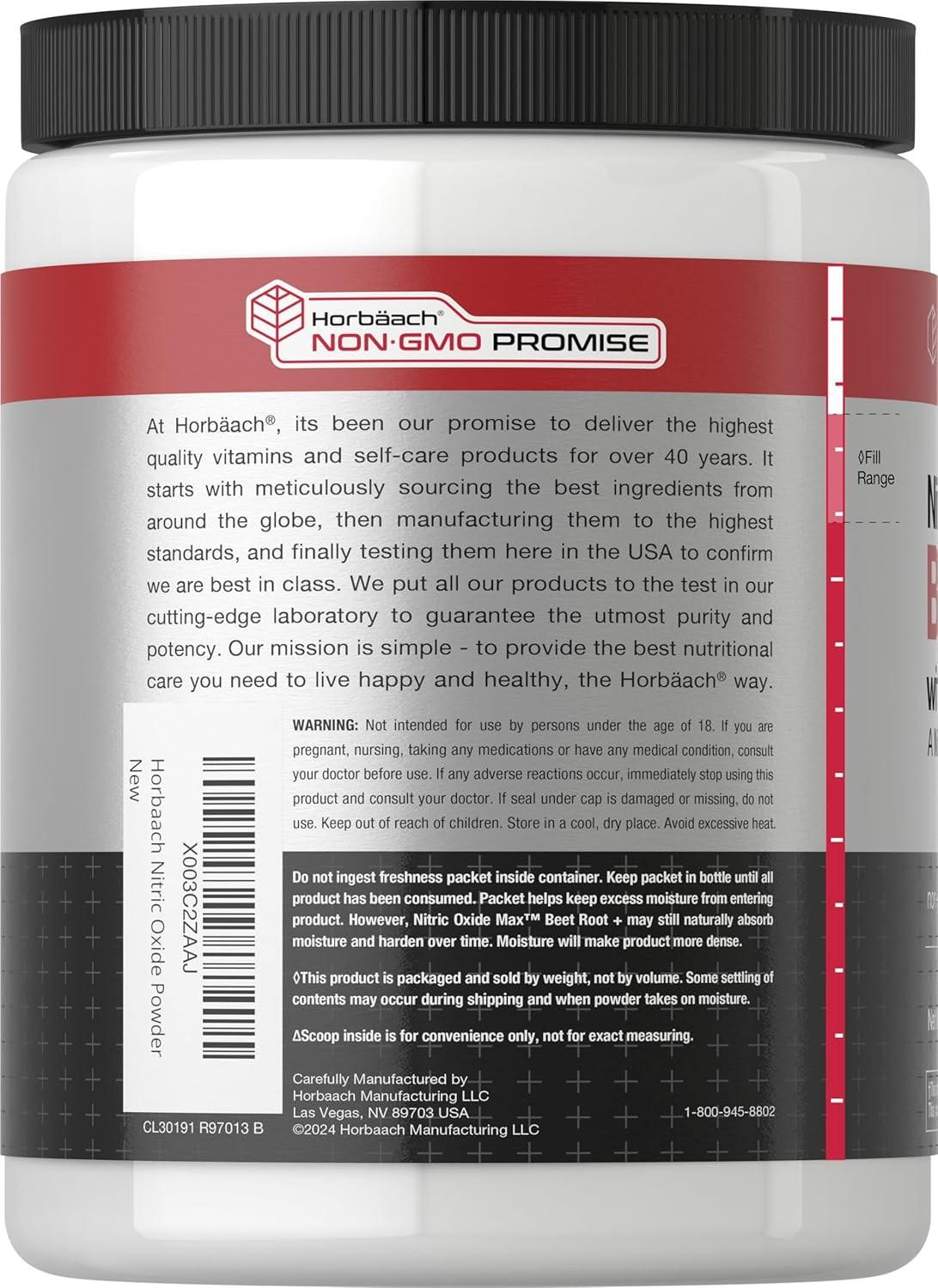Nitric Oxide Beet Root Powder | 16 oz | Natural Mixed Berry Flavor | by Horbaach