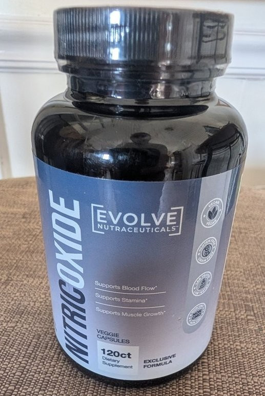Evolve Nutraceuticals Nitric Oxide – 120 Veggie Capsules – Exp 12/2026