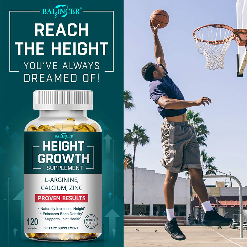 Height Growth Supplement Contains Calcium and Zinc, All Natural