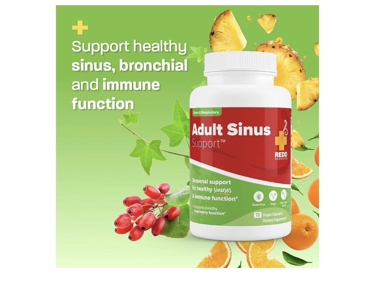 Redd Remedies, Adult Sinus Support Respiratory Immune Seasonal Support 72capsule