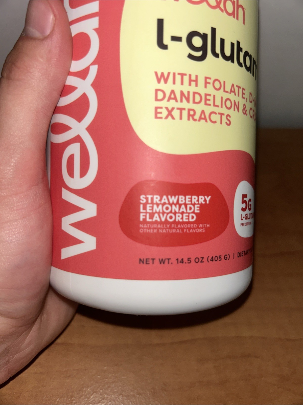 wellah L-Glutamine Powder with Folate Dandelion Uva Ursi Cranberry 5g Supplement
