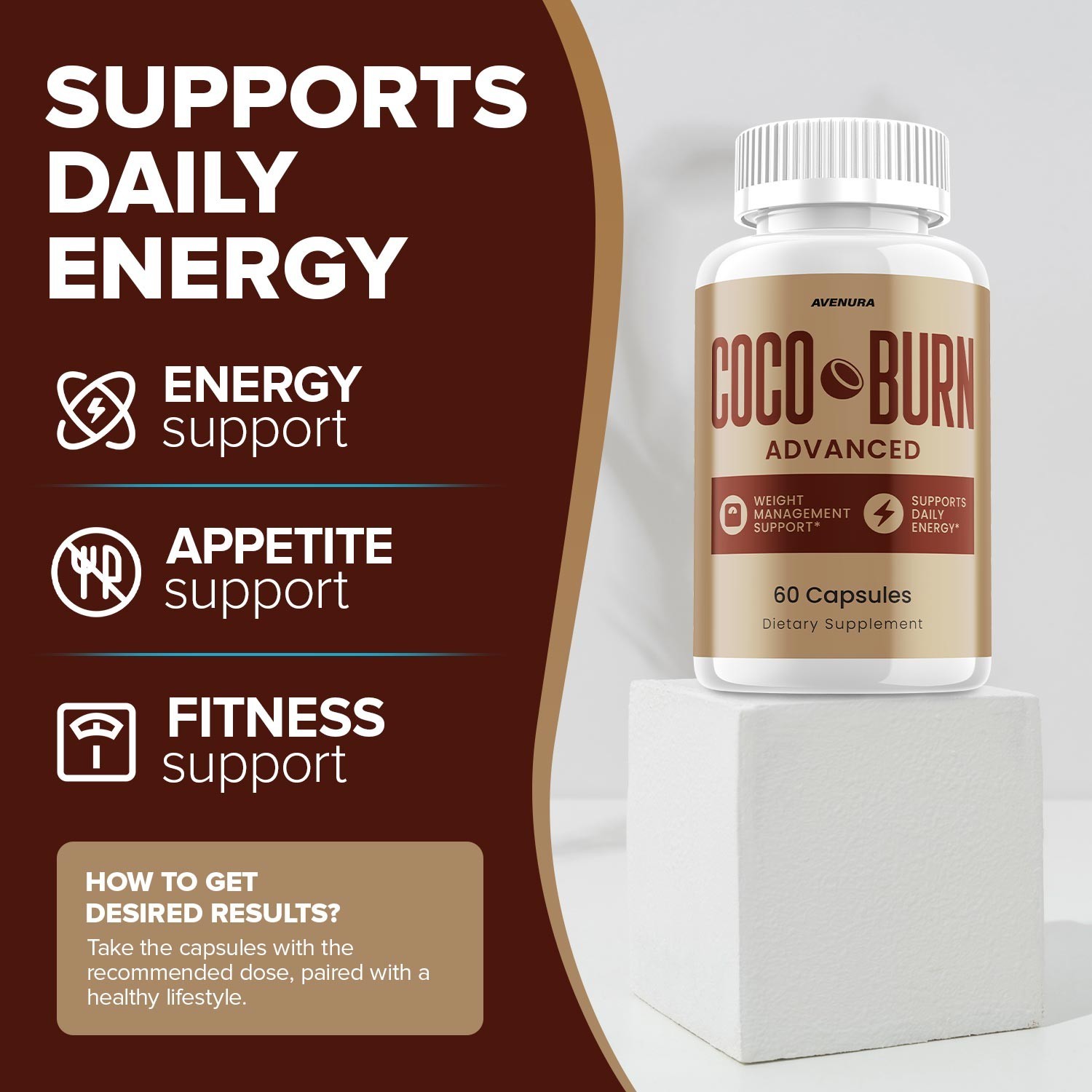 (1 Pack) Coco Burn – Cocoburn Advanced Capsule Supplement Pills Daily Health