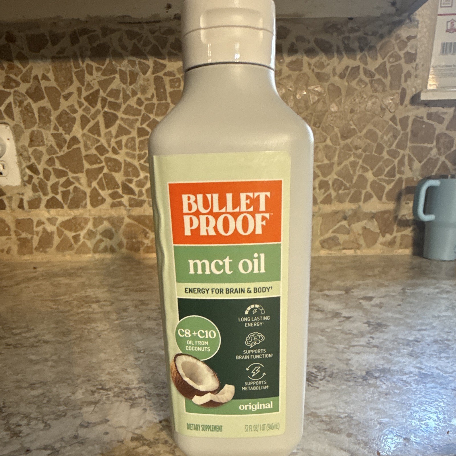 Bulletproof MCT Oil C8+C10 Original Keto Friendly, 32 fl oz (946 mL)