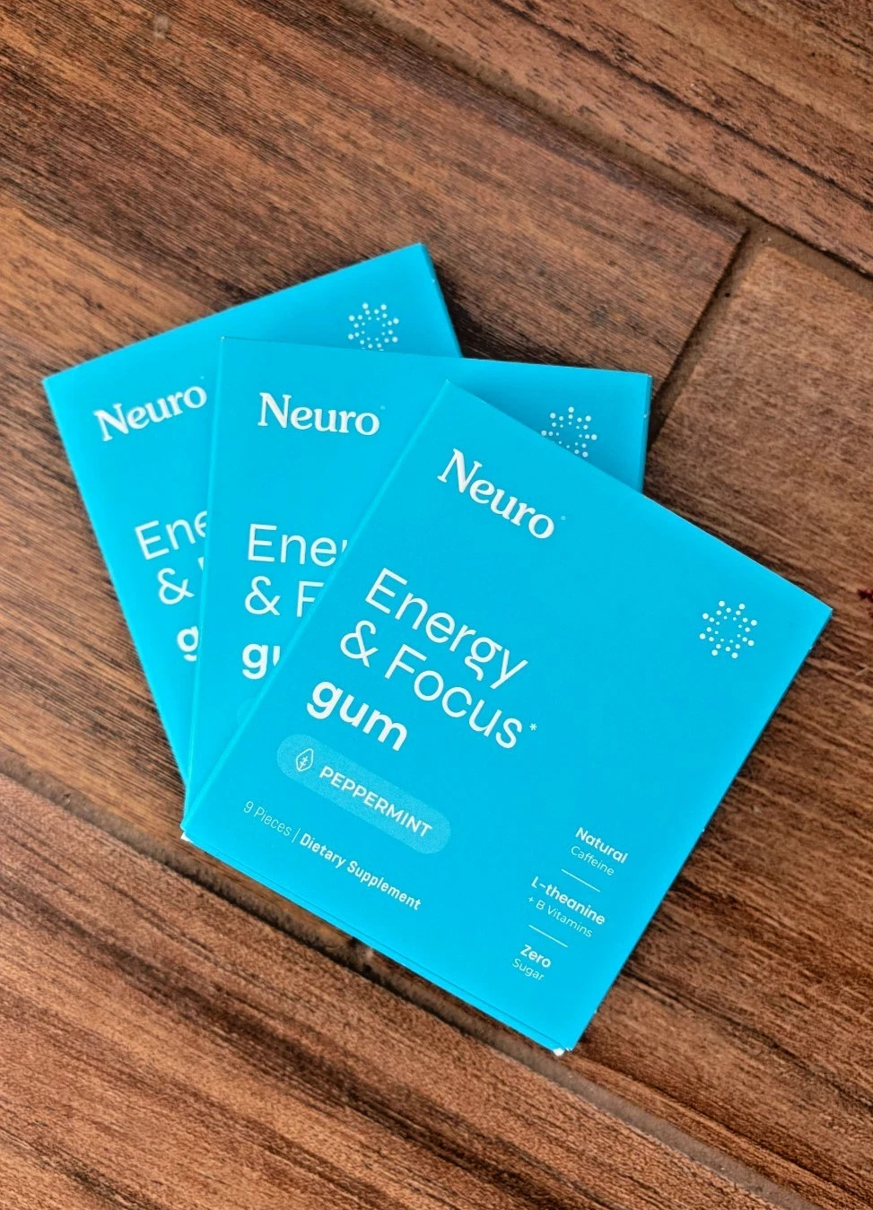 Neuro Mint Gum Boost Energy & Focus Caffeine Gum 3 Pack – 27 Peices