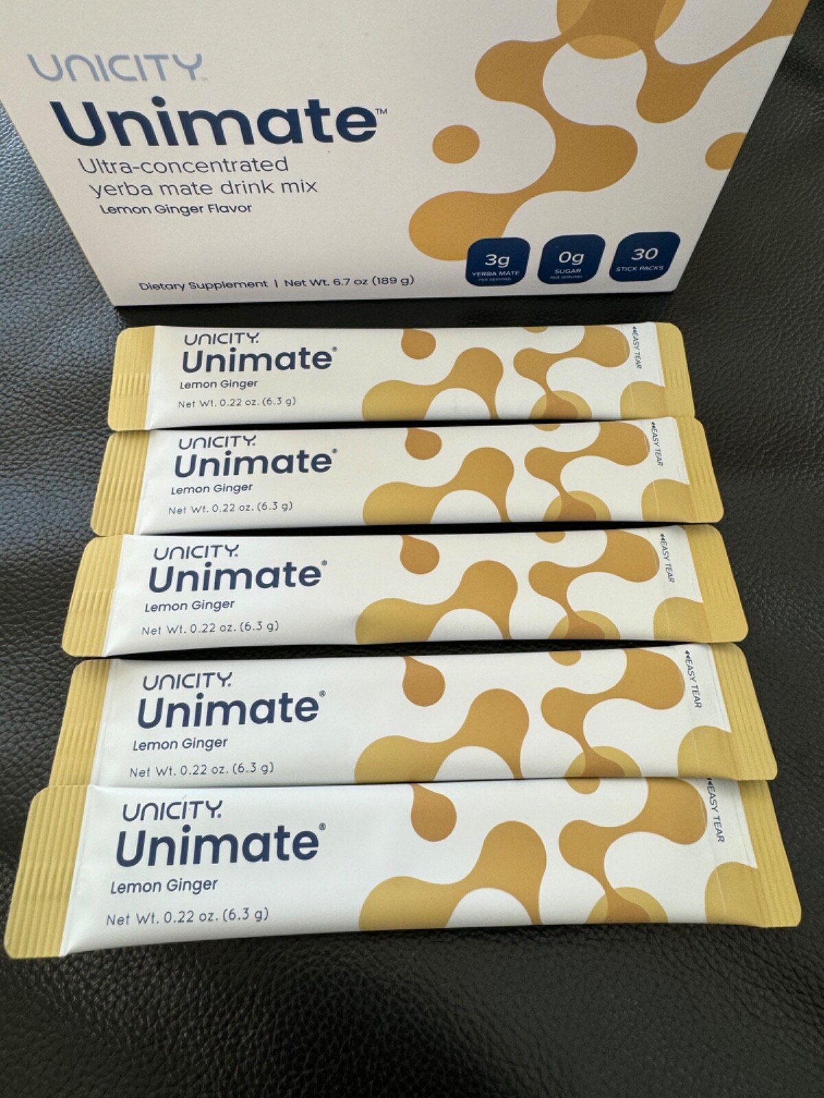 “New” Unicity Unimate Yerba Mate Supplement LEMON GINGER 5 Packets ~ Exp 6/2025