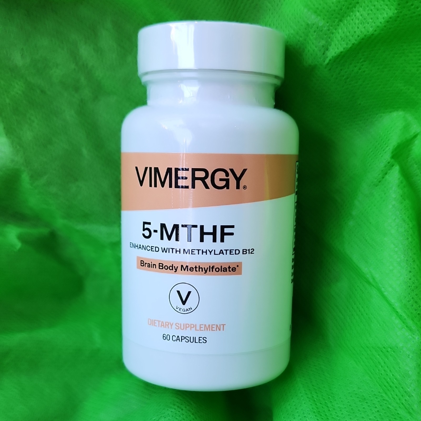 Vimergy 5-MTHF Methylfolate + Methylated B12 Vegan Capsules 60 Ct Unflavored