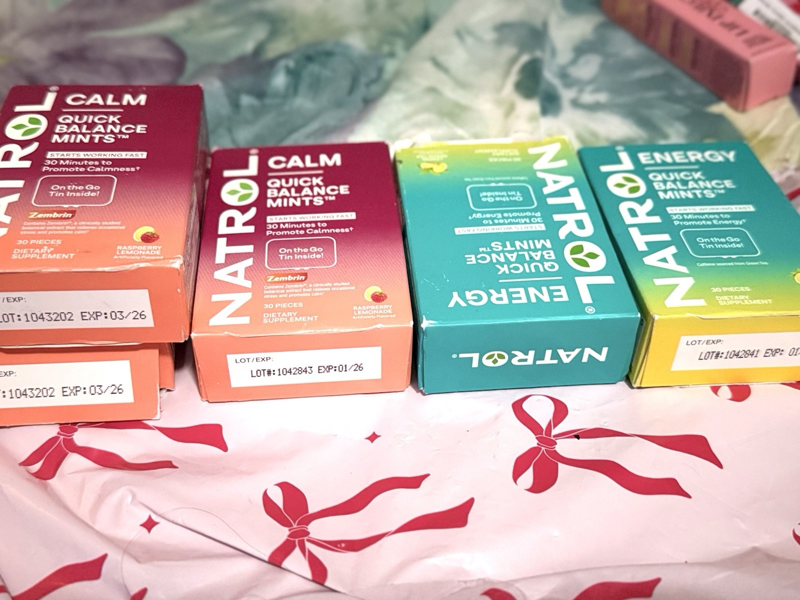 Natrol Quick Balance Mints Variety Pack 5 boxes of tins (Calm / Energy)