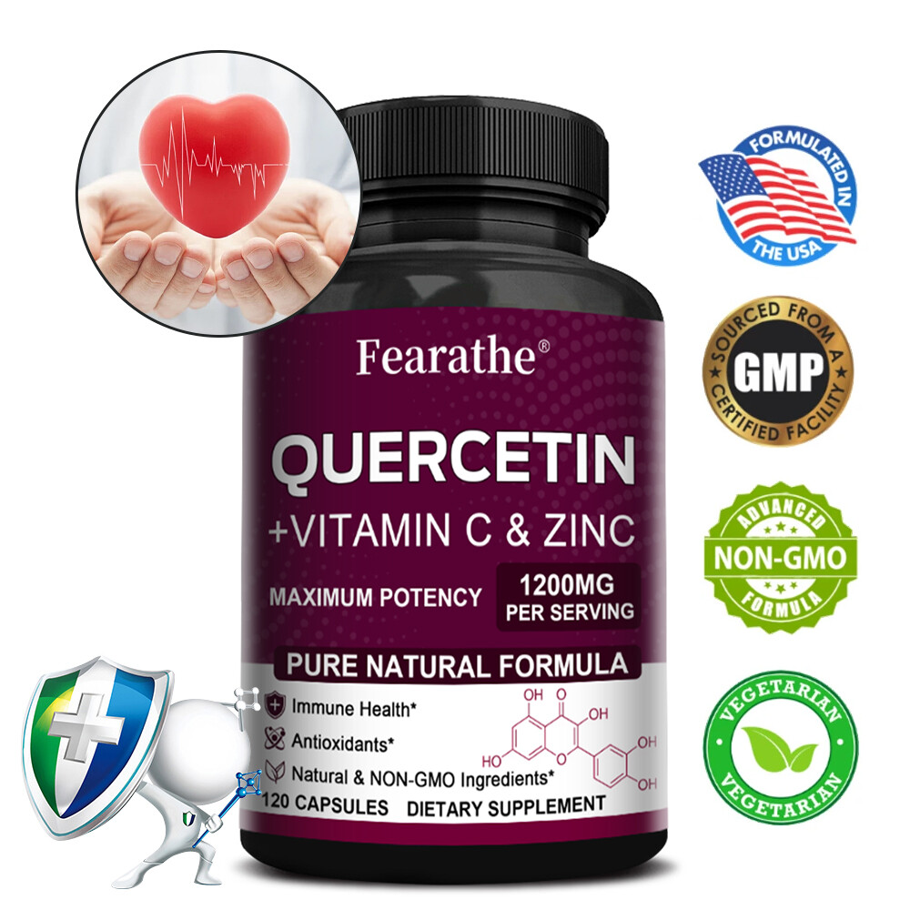 1200MG Quercetin with Vitamin C & Zinc – Natural Immune Support Supplement