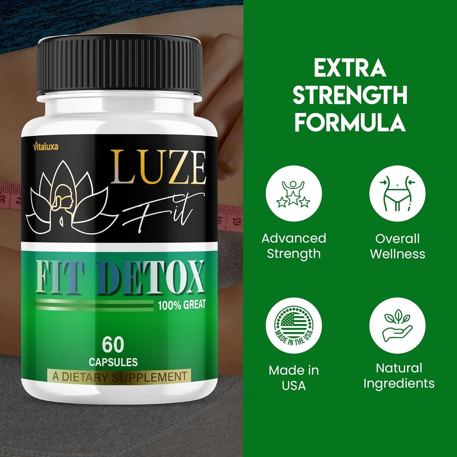 (3 Pack) Luze Fit Detox Pills, Detox Formula for Natural Weight (180 Capsules)