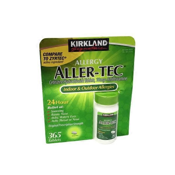 Kirkland Signature Aller-Tec Cetirizine Hydrochloride Tablets, 10 mg, 365