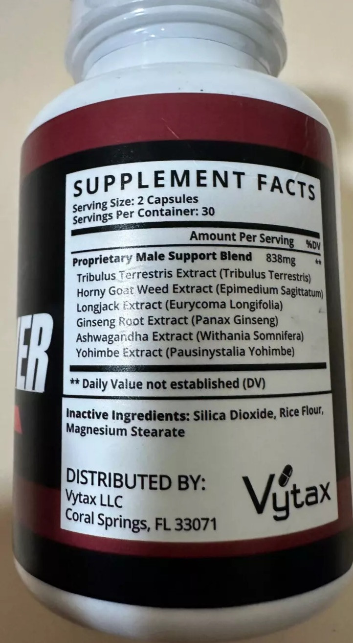 Vytax ErecPower for Men – 60 count – expires 08/2026