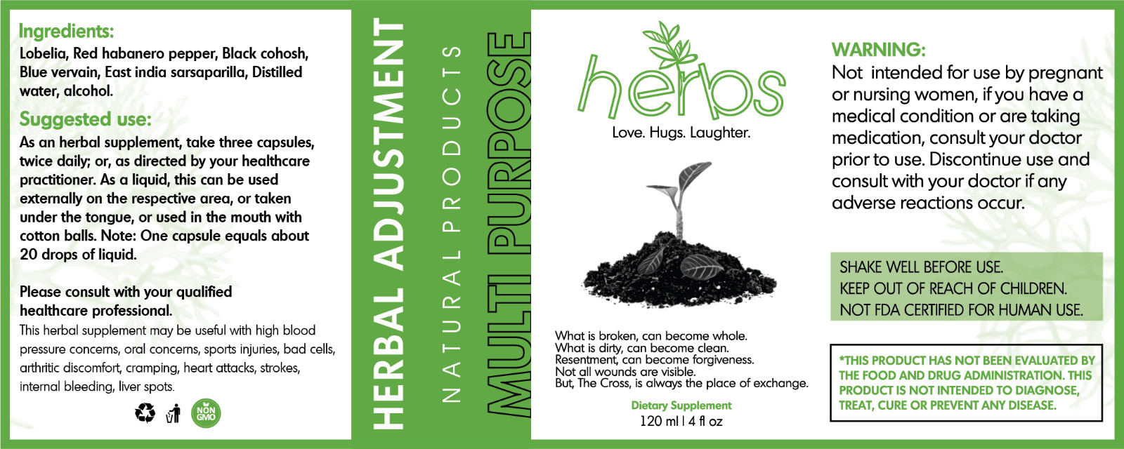 HERBAL ADJUSTMENT 4 oz | Natural herbal extract for blood pressure