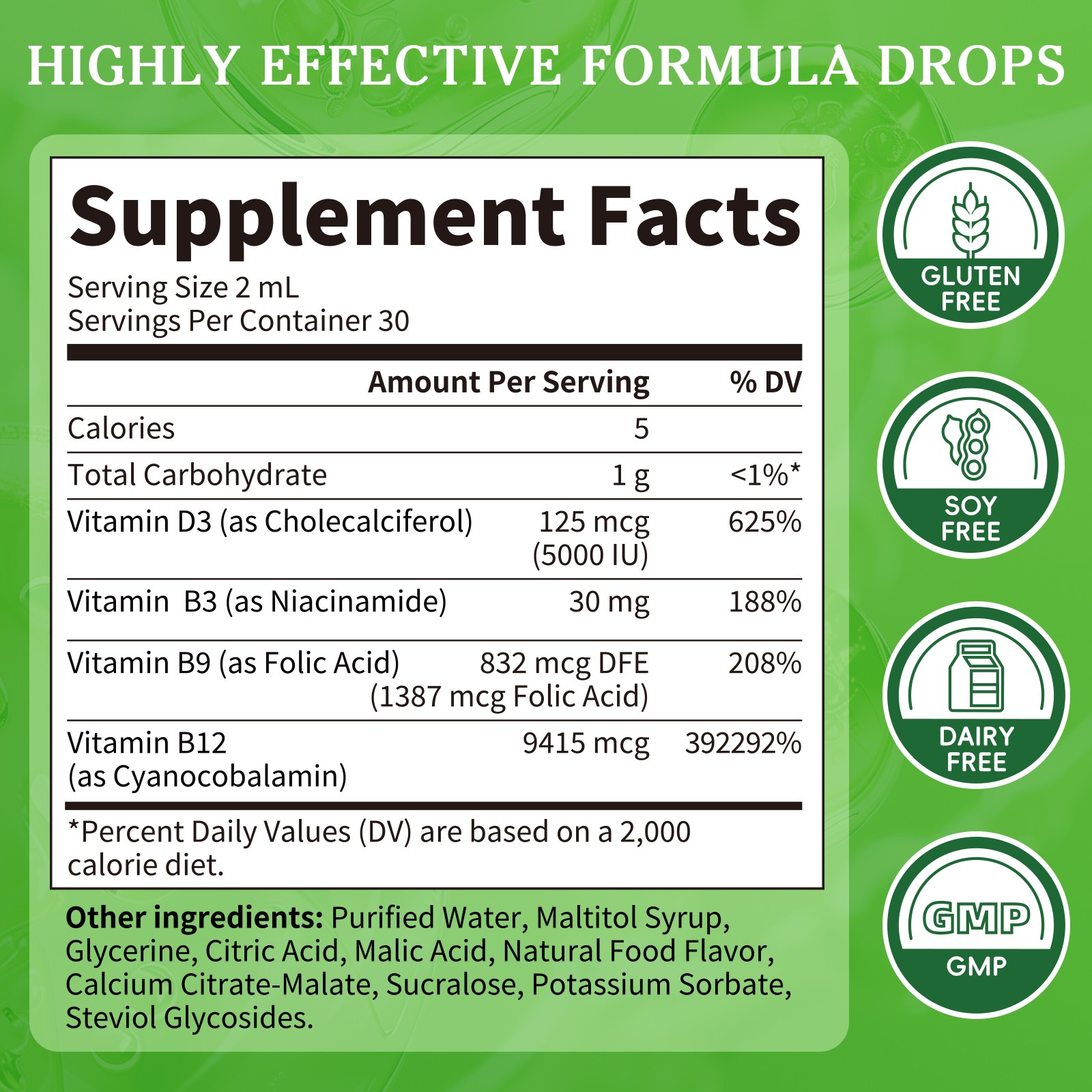Extra Strength Vitamin B12 Liquid Vit B 12 Drops Energy Booster Methylcobalamin