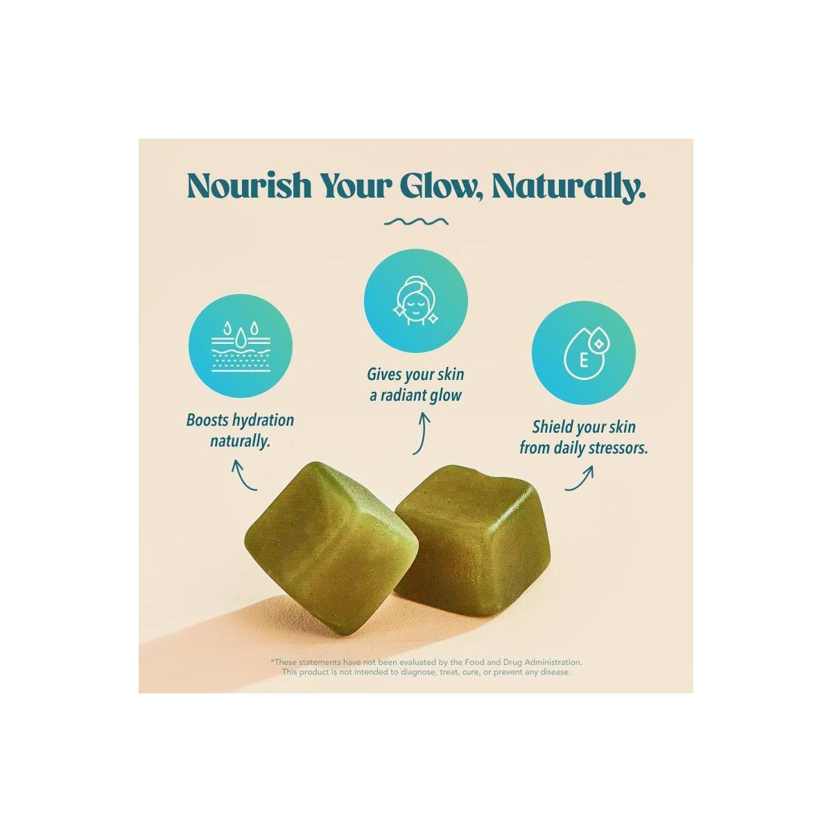 AKASHA SUPERFOODS Glow Sea Moss & Pearl Powder Gummies – 60ct