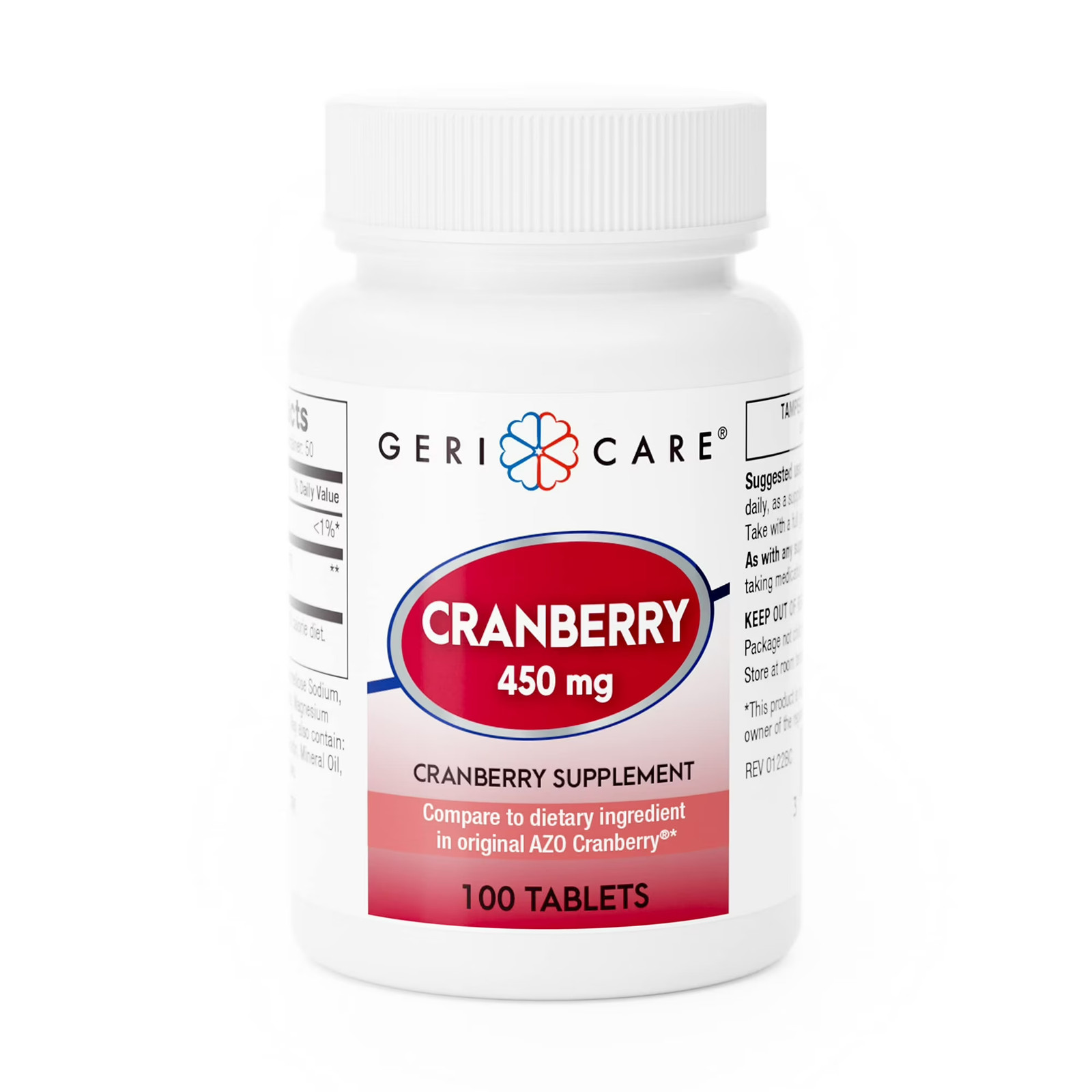 Geri-Care Cranberry Extract Dietary Supplement Tablets 450mg Strength 100 Ct 3PK