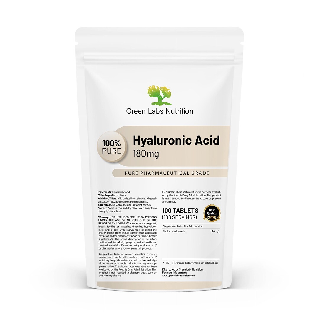 Hyaluronic Acid Tablets Increases Body Hydration Boosts Regeneration
