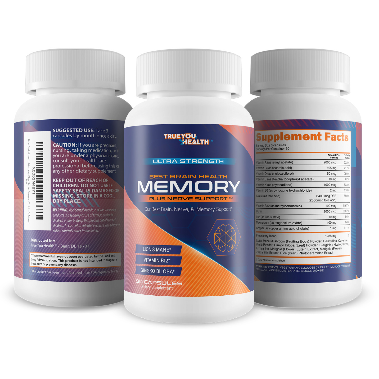 Best Brain Health Memory Plus Nerve Support – Advanced Memory Formula