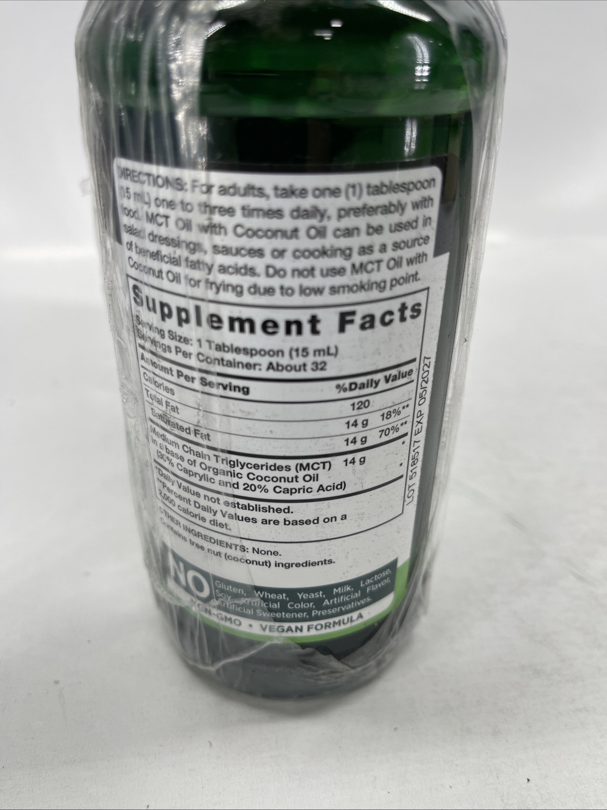 Lot of 3 Nature’s Truth MCT Oil Liquid 16 floz Coconut Oil Keto NoFlavor exp5/27