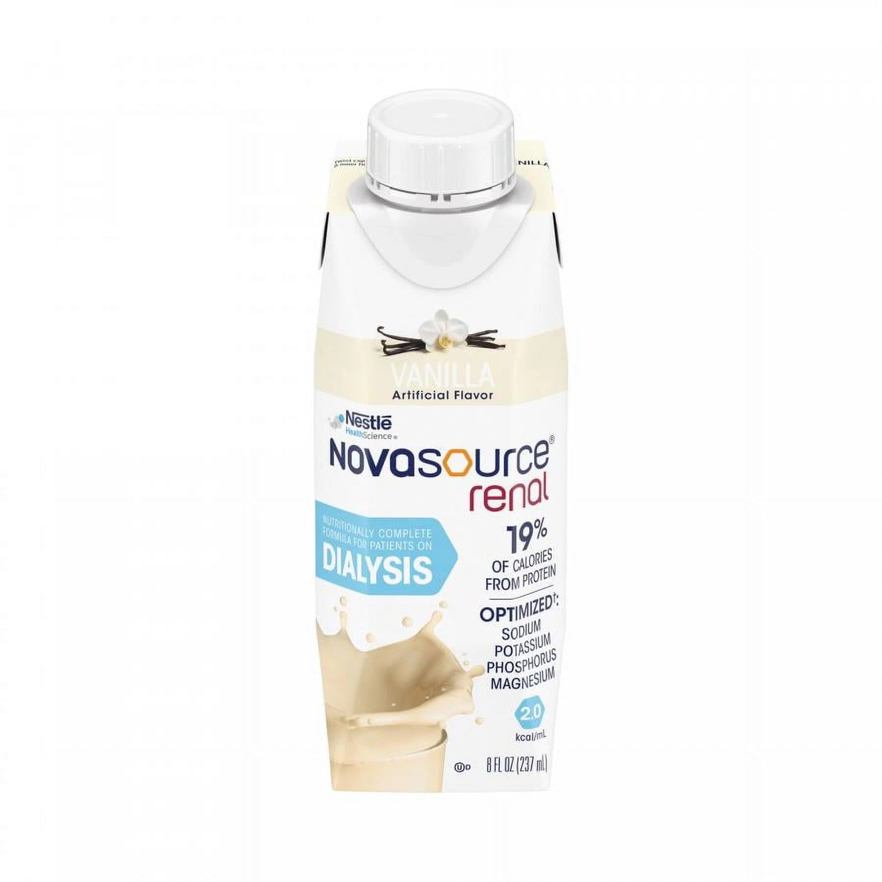 Novasource Renal Vanilla, 8 Fluid Ounces, 24 Per Case