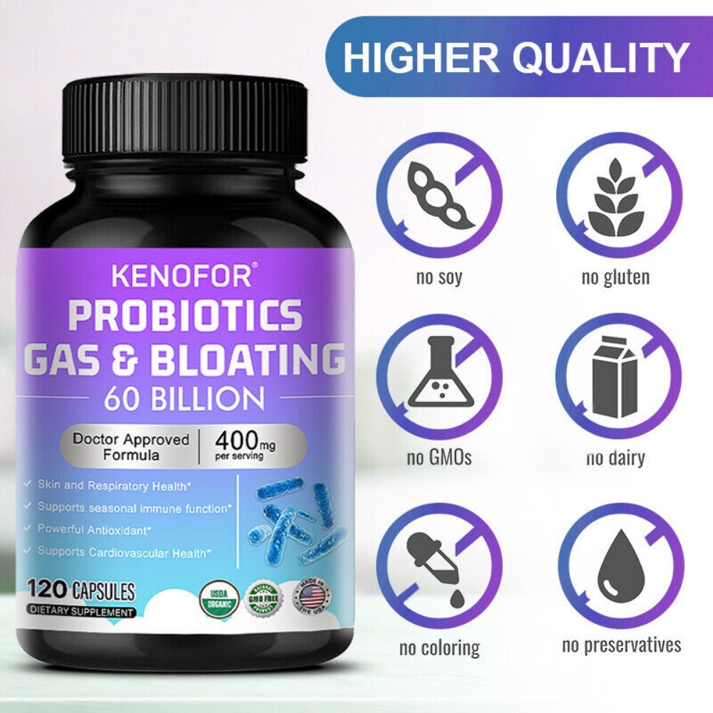 Probiotic Gas & Bloating Relief -Powerful Antioxidant and Supports Heart Health