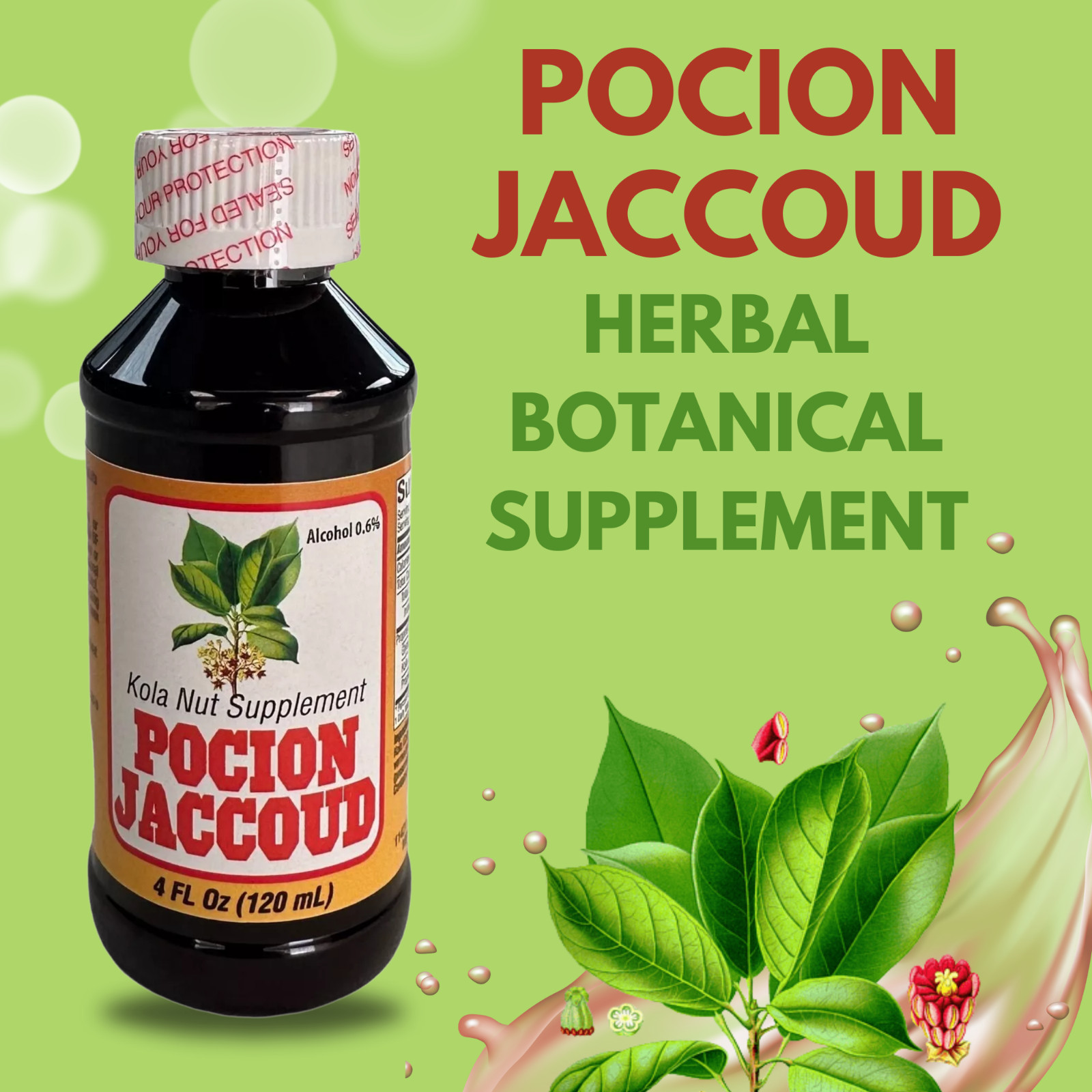 Poccion Jaccoud 4 Fl Oz, KOLA NUT SUPPLEMENT