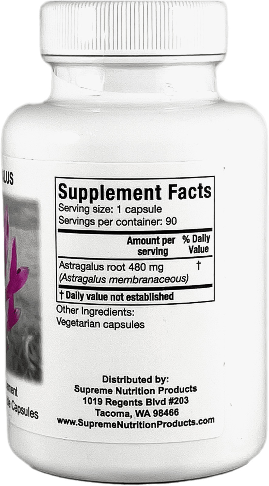 Astragalus by Supreme Nutrition Products – 500 mg/Capsule – 90 Capsules