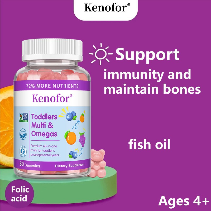 All-in-One Kids Multi Gummies-With Vitamins,Zinc & Fish Oil for Growing Children
