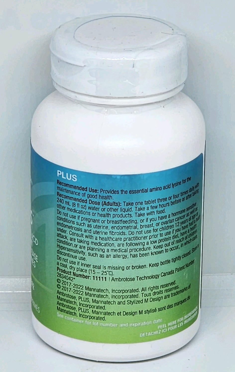 Mannatech Plus Herbal Amino Acids Immune Support Supplement 90 Caplets 11/2026