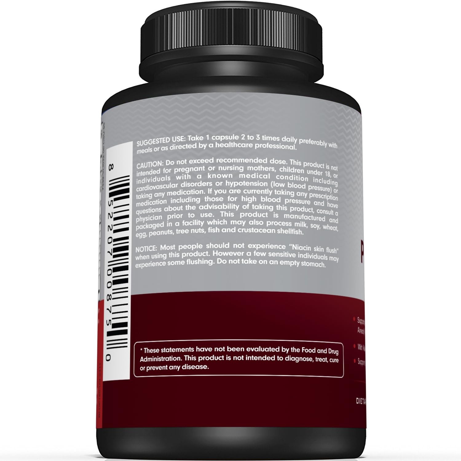 Sunergetic Premium Blood Pressure Support Supplement 180 Count (Pack of 1)