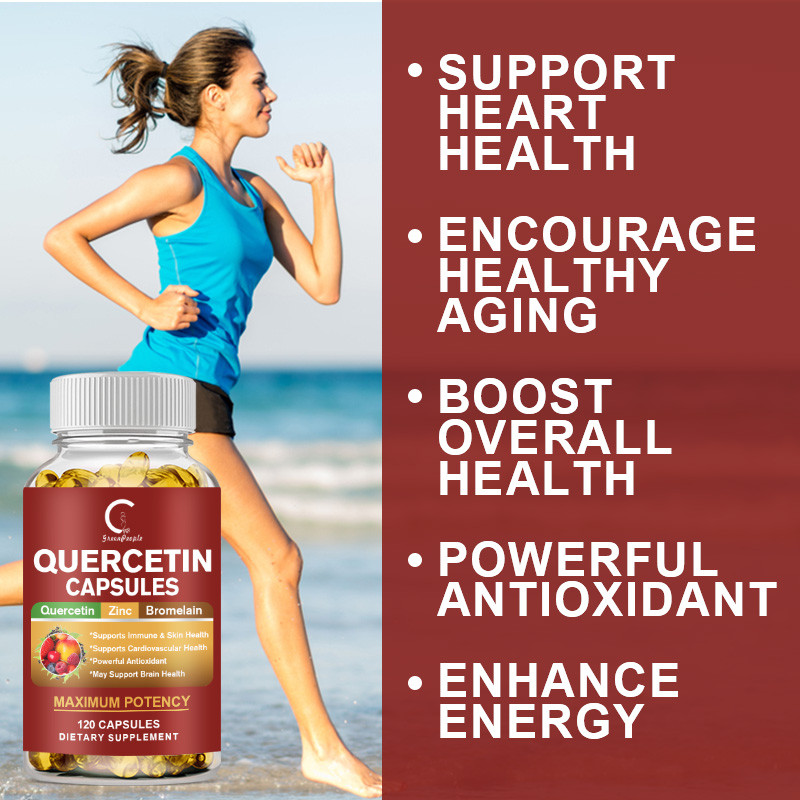 Quercetin with Bromelain & Zinc 1000mg per Serving, 120 Vegetarian Capsules