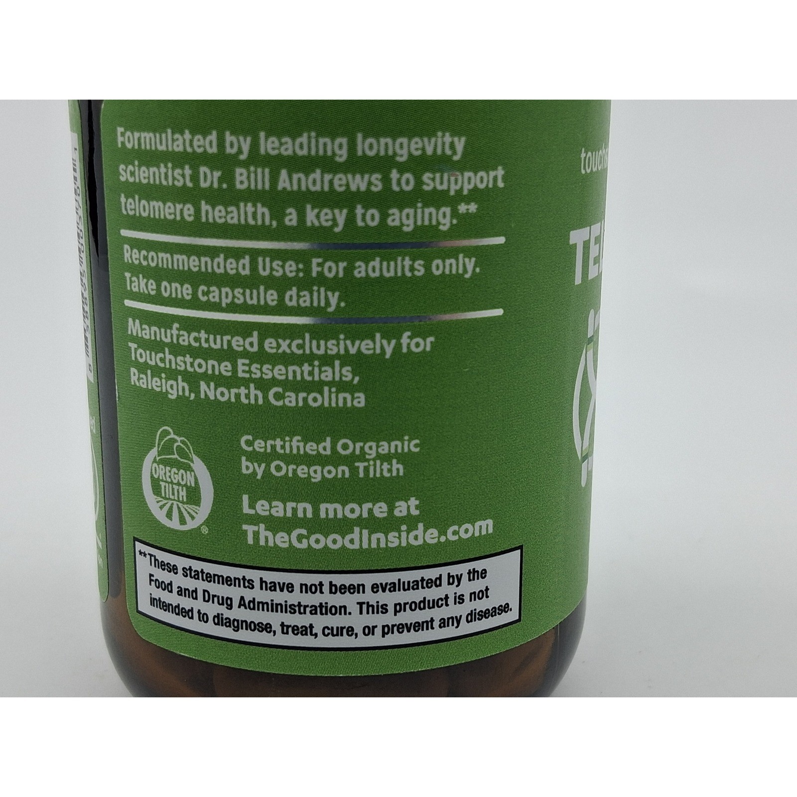 Touchstone Essentials Telo-Vital Longevity & Health 30 capsules Open EXP 2/2028