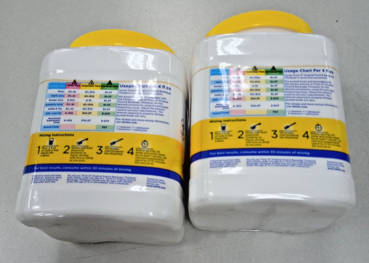 2 pack Thick-It Original Food & Drink Thickener Unflavored 10 oz. Canister