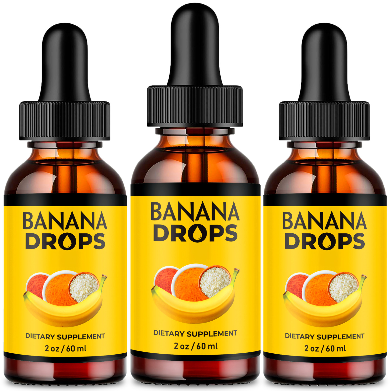 Banana Drops Blood Supplement, Banana Extract Liquid Blood Drops (3 Pack)