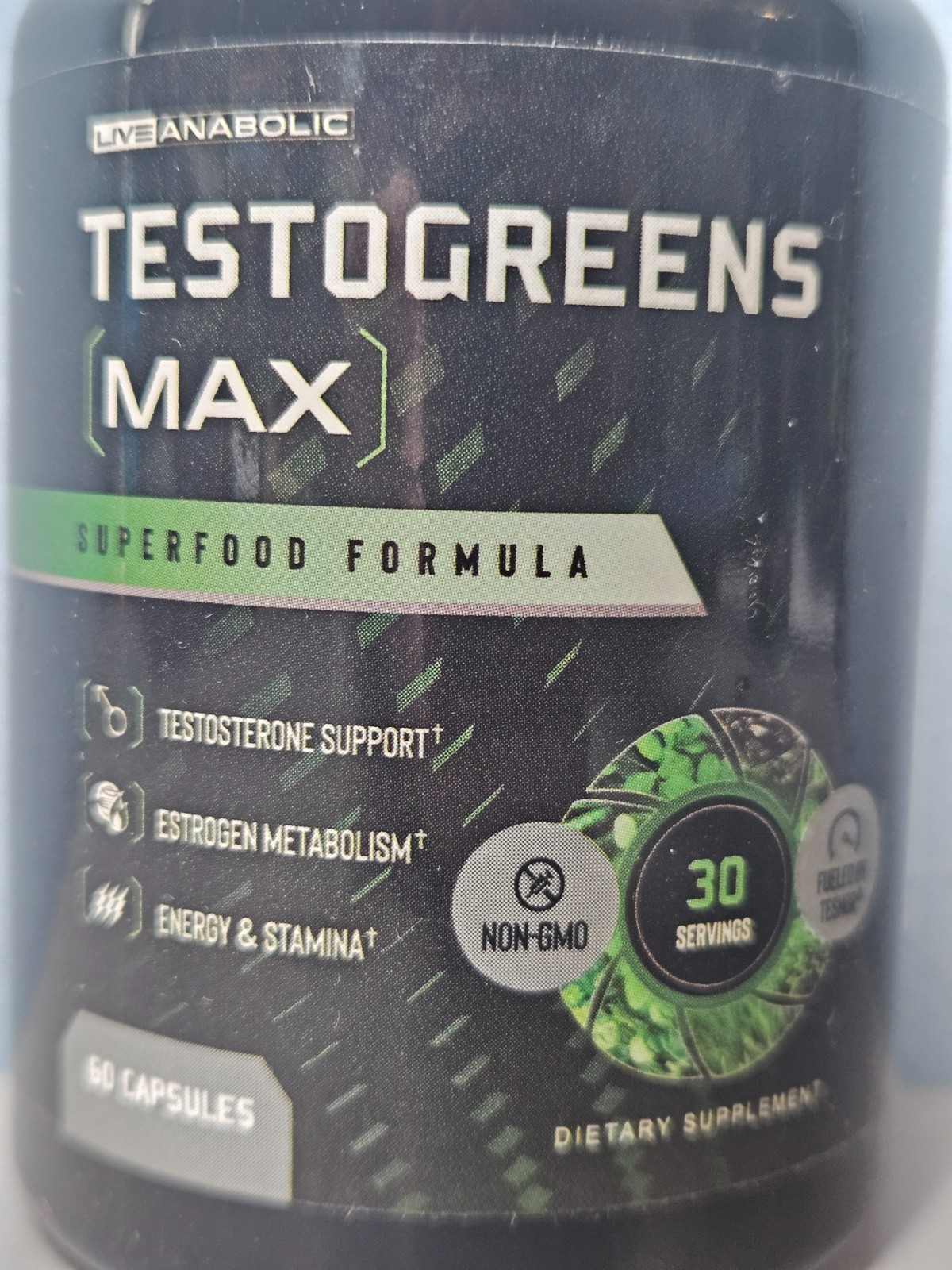 Live Anabolic Testogreens MAX Superfood Formula 60 Caps – New Sealed Exp 3/2028
