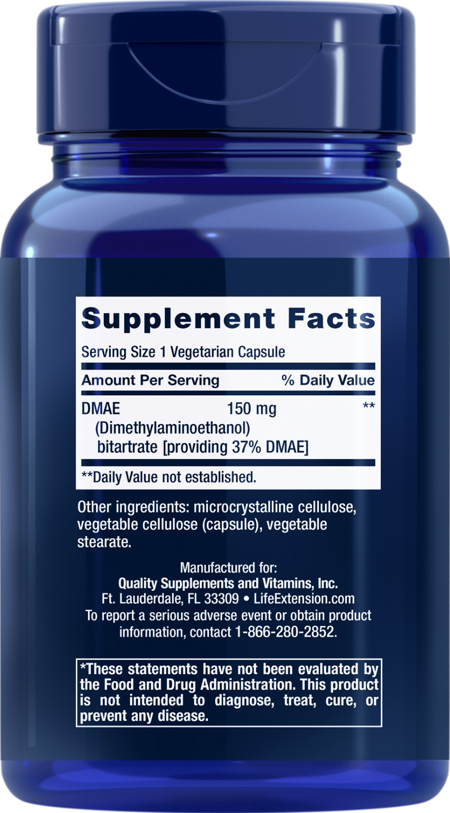 Life Extension DMAE 150 MG 200 VegCaps