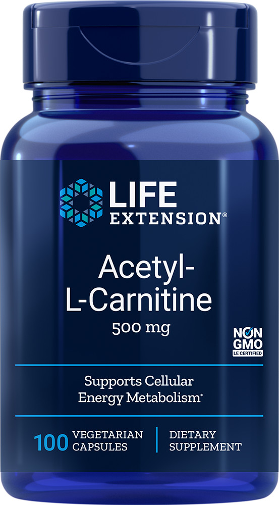 Life Extension ACETYL L CARNITINE 500 MG 100 Veg Caps