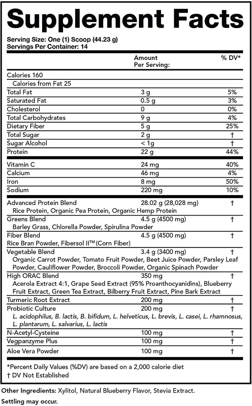 OLYMPIAN LABS Greens 8-In-1 w/ Protein OL Blueberry Flavor 12.87 Oz Tub BB 08/27