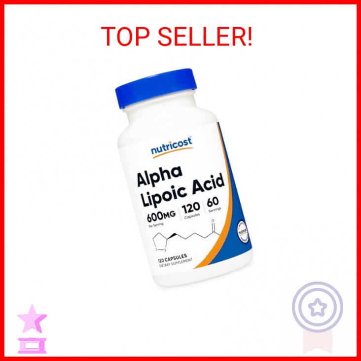 Nutricost Alpha Lipoic Acid 600mg Per Serving 120 Capsules, 60 Servings – Plant