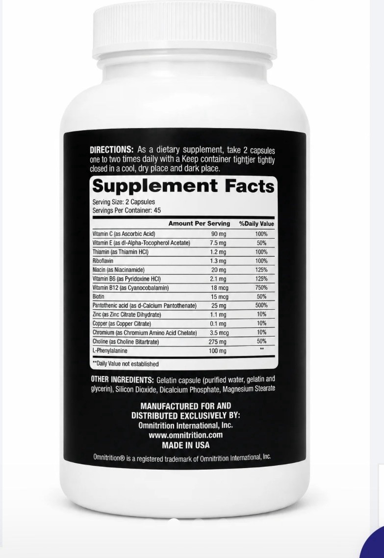 Omnitrition O Remind Memory Support & Mental Focus Dietary Supplement 90 Caps