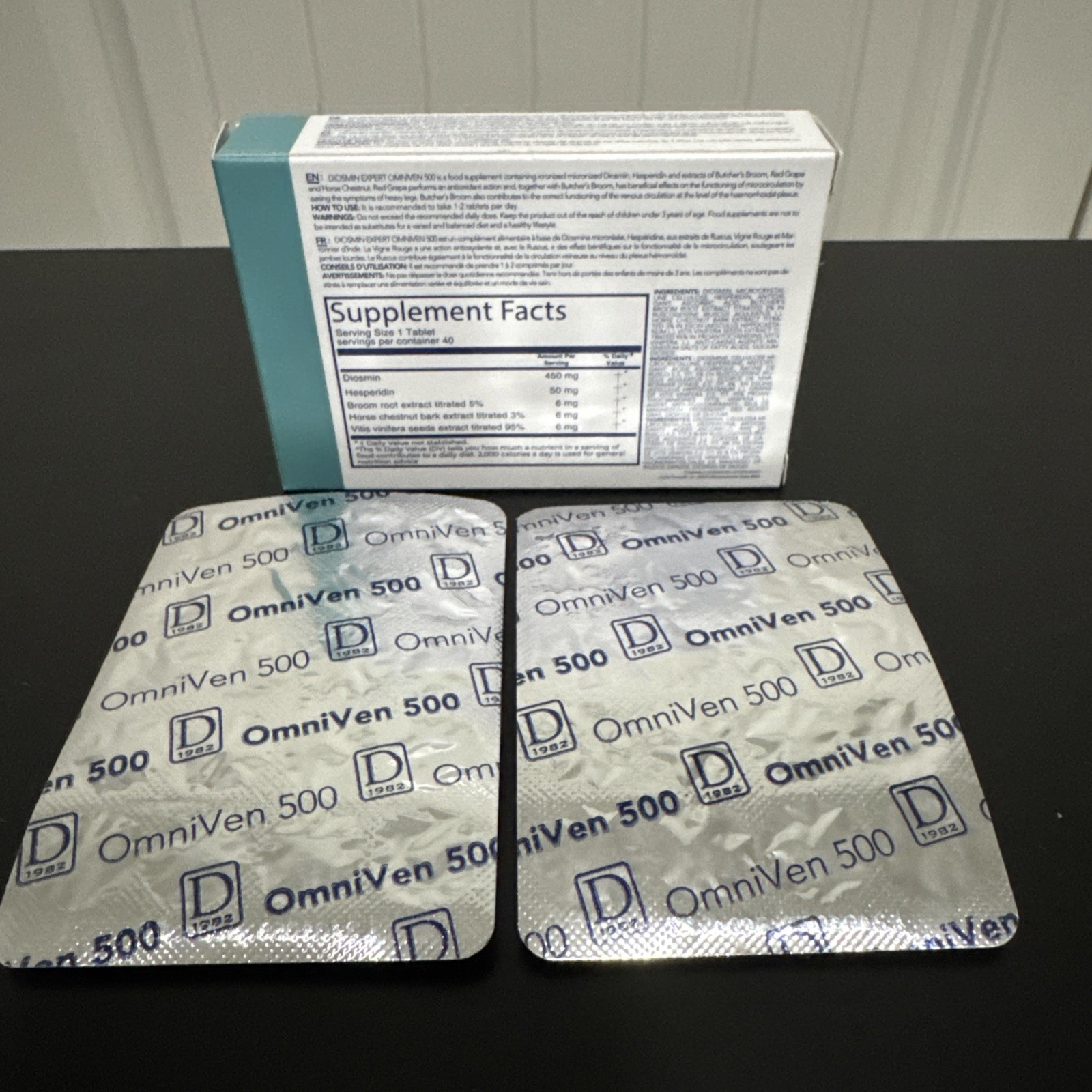 DuLac Pharma Diosmin Expert Omniven 500 w/ 40 Tablets blood & circulatory health