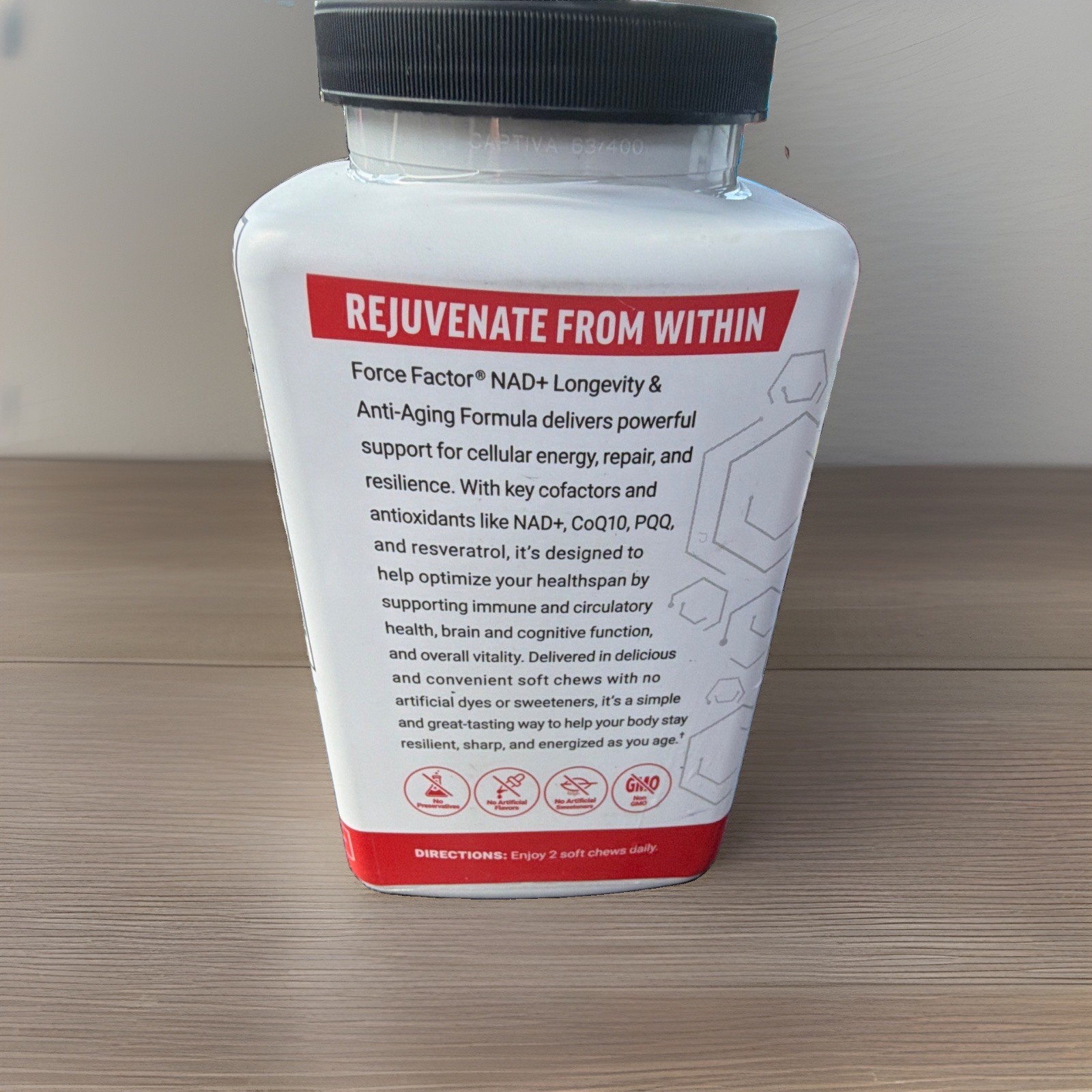 Force Factor NAD+ Soft Chews Chocolate 60ct