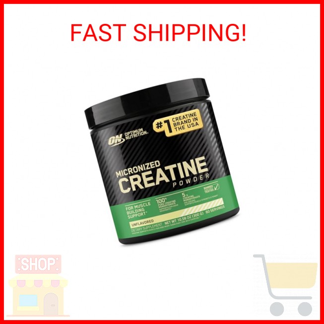 Optimum Nutrition Micronized Creatine Monohydrate Powder, Unflavored, 60 Serving