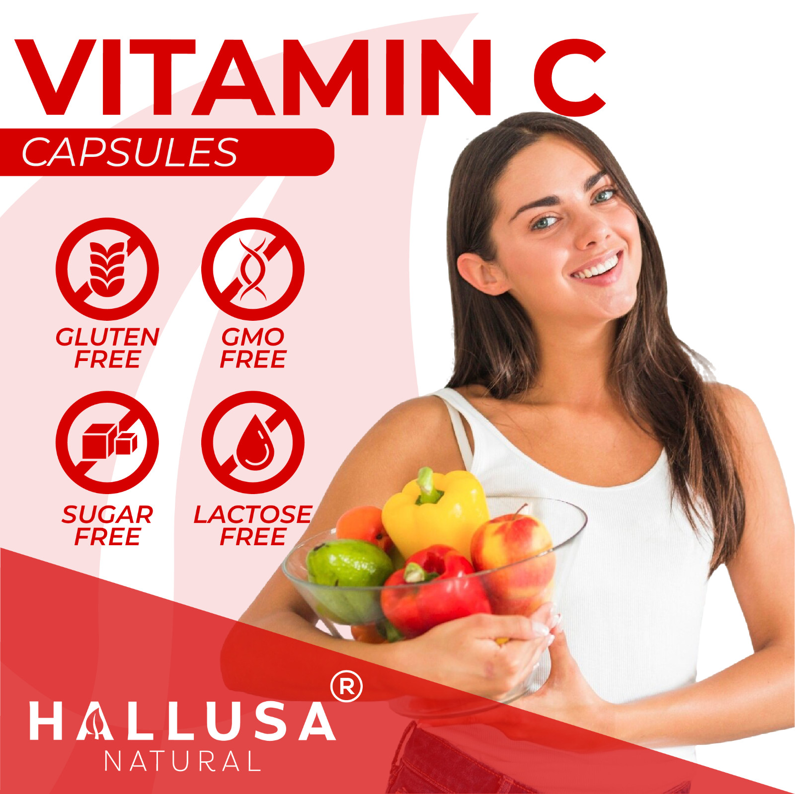 VITAMIN C 1000mg – Immunity Booster – Potent Antioxidant – 60 Cap
