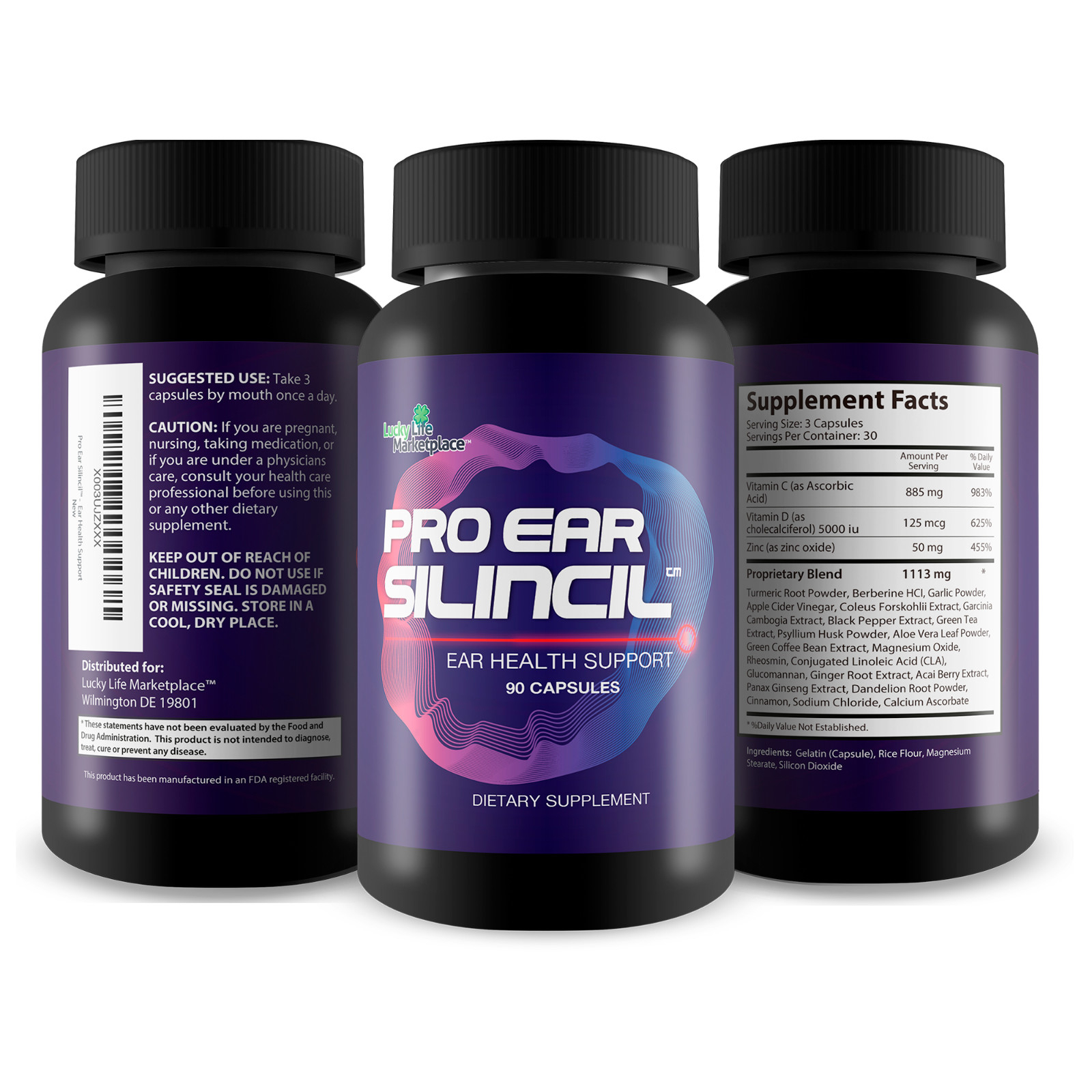 Pro Ear Silincil – Ear Health & Hearing Health Support – Help Reduce Ear Ringing